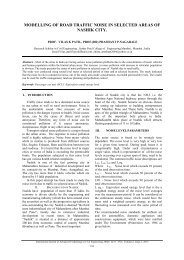 modelling of road traffic noise in selected areas of nashik city.