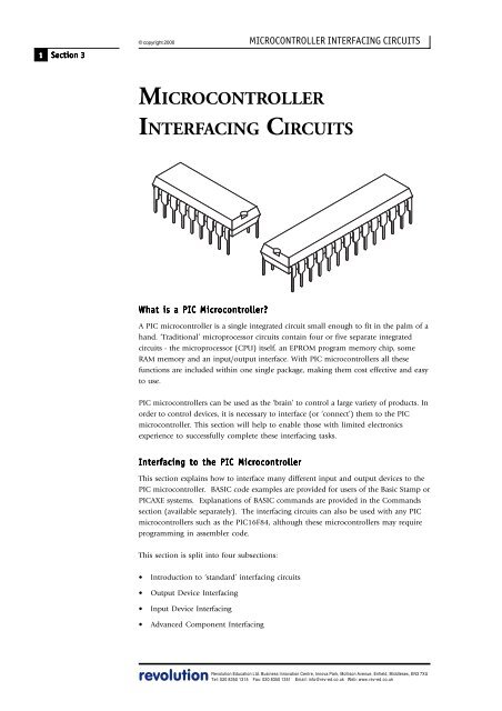 MICROCONTROLLER INTERFACING CIRCUITS
