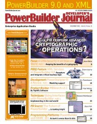 POWERBUILDER 9.0 AND XML - sys-con.com's archive of magazines