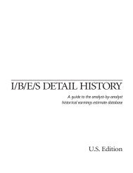 I/B/E/S Detail History - United States (118.34 KB)
