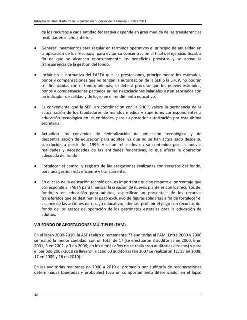 Informe del Resultado de la Fiscalización Superior de la Cuenta ...