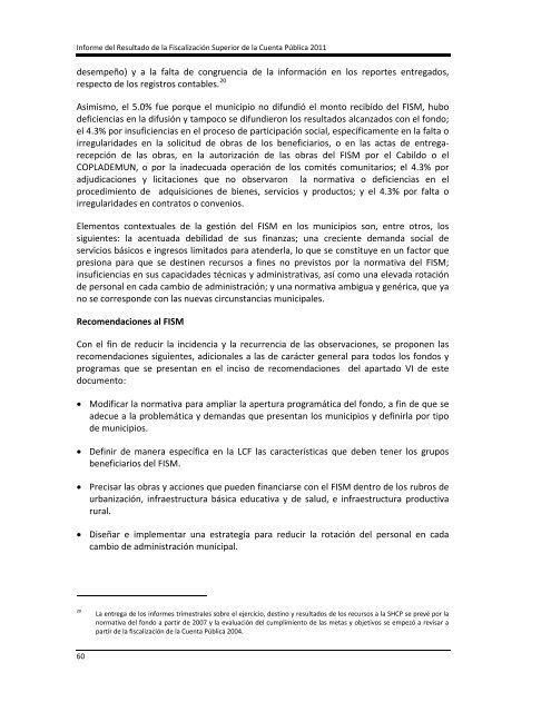 Informe del Resultado de la Fiscalización Superior de la Cuenta ...