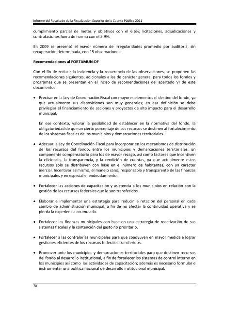 Informe del Resultado de la Fiscalización Superior de la Cuenta ...