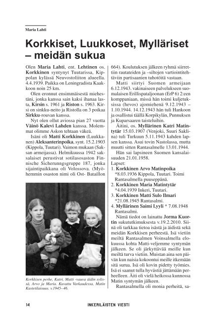 2/2013 - Suomen Inkeri-liitto ry