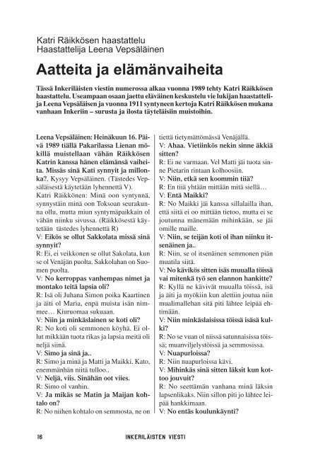 2/2013 - Suomen Inkeri-liitto ry