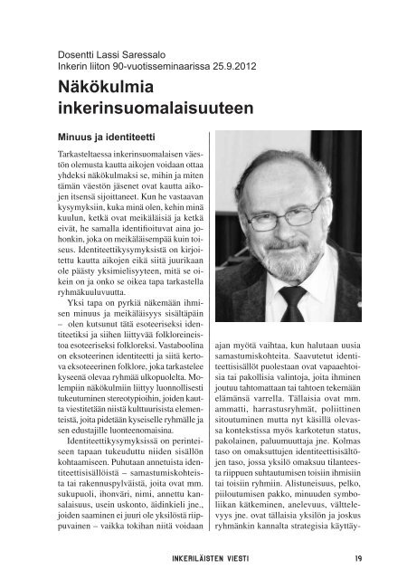 2/2013 - Suomen Inkeri-liitto ry