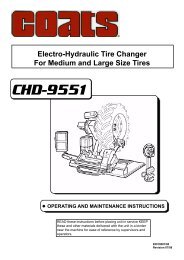 Coats 5040A/5040E Tire Changer - NY Tech Supply