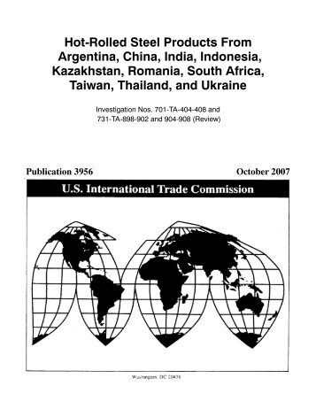 Hot-Rolled Steel Products From Argentina, China, India ... - USITC