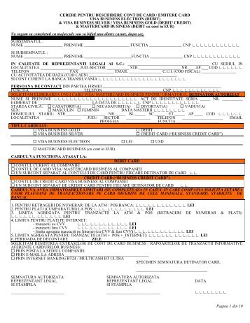 descarca formular in format .pdf - Banca Transilvania