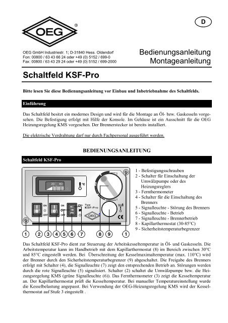 Schaltfeld KSF-Pro - World of Heating