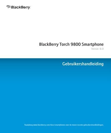 BlackBerry Torch 9800 Smartphone - 6.0 ... - Toestelhulp