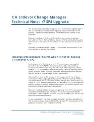 CA Endevor Change Manager Technical Note: r7 ... - SupportConnect