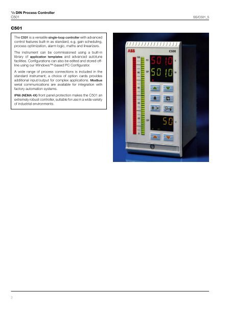 Control 1/2 DIN Process Controller