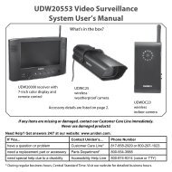 UDW20553 Video Surveillance System User's Manual - at Uniden