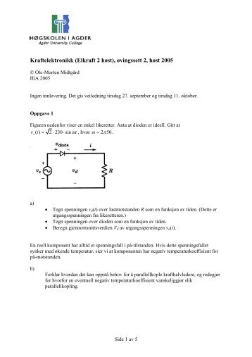 Kraftelektronikk (Elkraft 2 hÃ¸st), Ã¸vingssett 2, hÃ¸st 2005 - Of the Clux