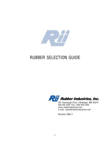 RII Rubber Selection Guide