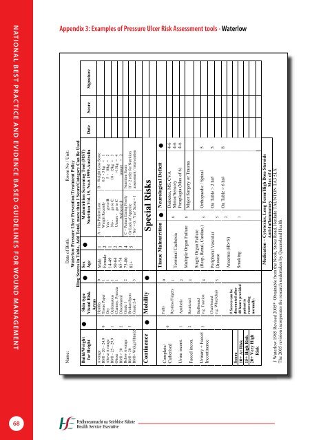 National best practice and evidence based guidelines for wound ...