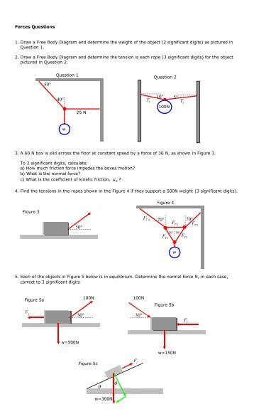 78 Pdf Example Free Body Diagram Questions Printable
