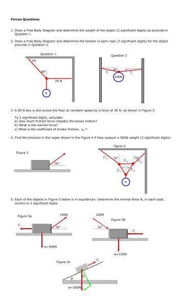 78  Pdf  Example Free Body Diagram Questions Printable