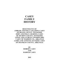 CASEY FAMILY HISTORY - Interactive Family Histories
