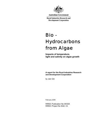 EFM 05-025 Bio - Hydrocarbons from Algae