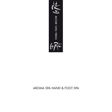 · · AromA SpA HAnd & Foot SpA