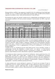 requisiti di etÃ  e contribuzione per le pensioni anticipate - Ordine ...