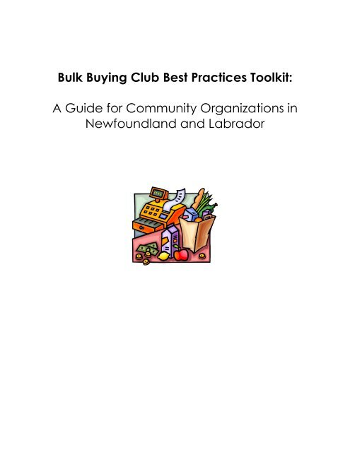 Bulk Buying Club Best Practices Toolkit - The Food Security Network ...