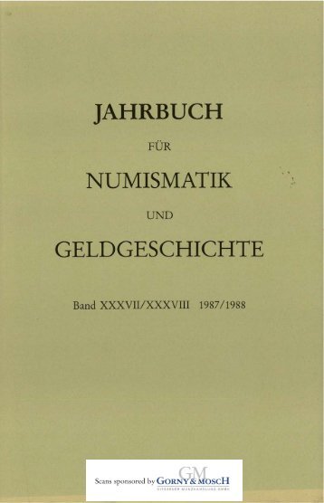 jahrbuch numismatik geldgeschichte - Bayerische Numismatische ...