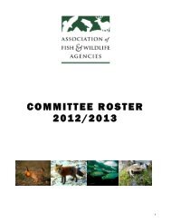 2012-2013 Committee Members Roster - Association of Fish and ...