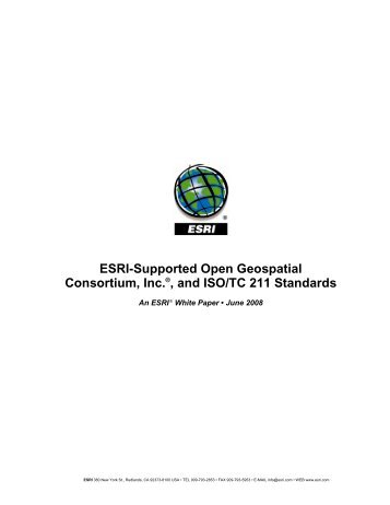 ESRI-Supported OGC and ISO Standards - Aeroterra