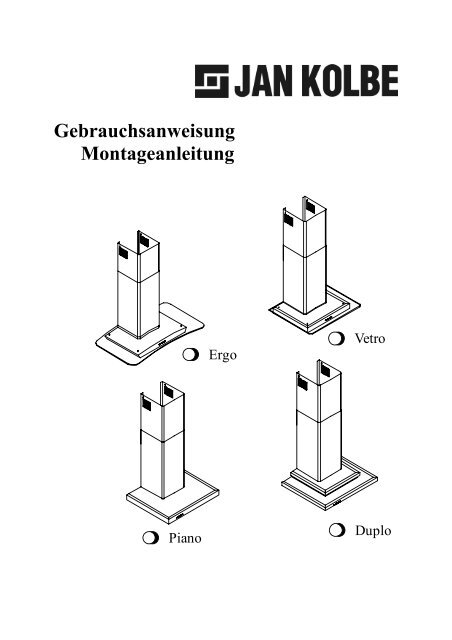Gebrauchsanweisung Montageanleitung - kkt-kolbe.de