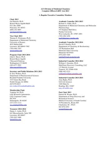 HERE - ACS Division of Medicinal Chemistry Homepage