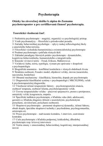 Psychoterapia - SlovenskÃ¡ psychoterapeutickÃ¡ spoloÄnosÅ¥