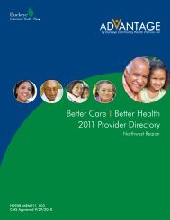 Better Health 2011 Provider Directory - Medicare Advantage