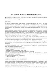 relazione di inizio mandato (2013-2017) - Consorzio di Bonifica ...