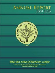 Annual Report 2009-2010 - Birbal Sahni Institute of Palaeobotany