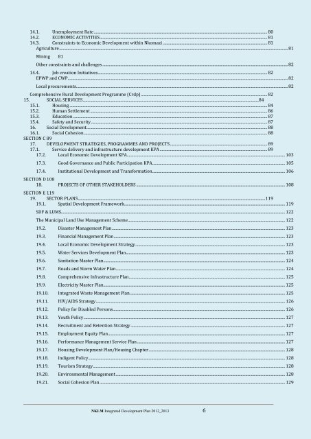 Nkomazi Local Municipality 20 - Co-operative Governance and ...