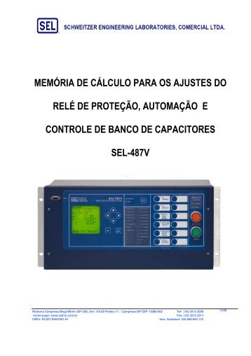 ProteÃ§Ã£o de Banco de Capacitores 500KV - SEL-487V