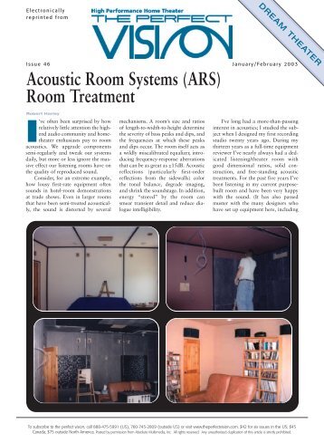 Acoustic Room Systems (ARS) Room Treatment - CinemaTech