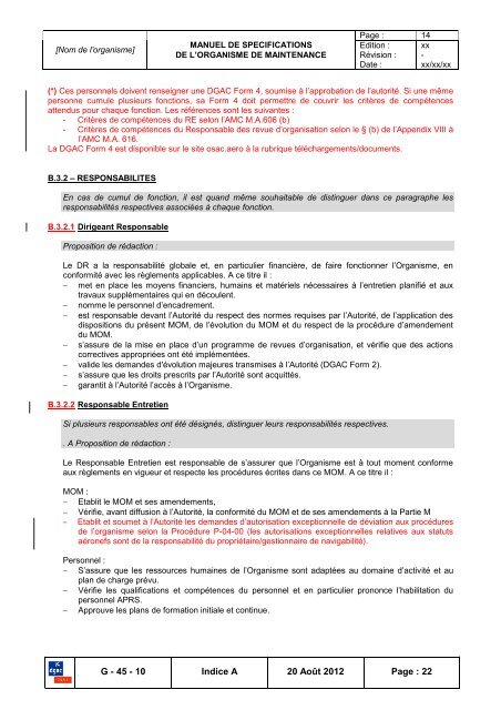 (a) (1) - Consignes de NavigabilitÃ© franÃ§aises