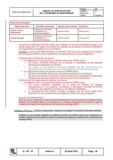 (a) (1) - Consignes de NavigabilitÃ© franÃ§aises