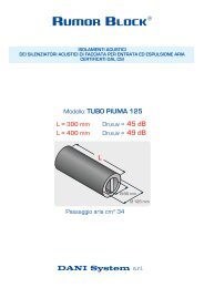 DANI System s.r.l. Modello: TUBO PIUMA 125 - RUMOR BLOCK