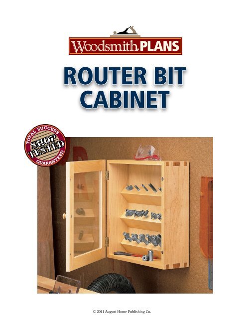 Router Bit Cabinet Woodsmith Shop