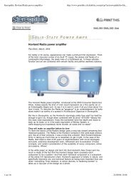 Stereophile: Hovland Radia power amplifier - Jason Diffusion