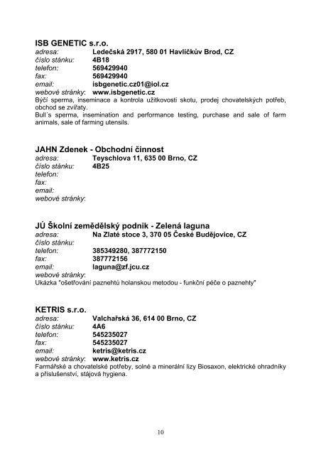 Katalog zvÃ­Åat 2005.pdf, 901 kB - ÄeskÃ½ svaz chovatelÅ¯ masnÃ©ho skotu