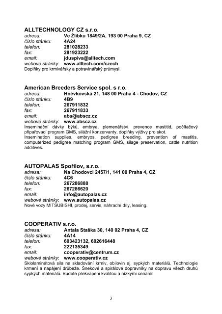 Katalog zvÃ­Åat 2005.pdf, 901 kB - ÄeskÃ½ svaz chovatelÅ¯ masnÃ©ho skotu