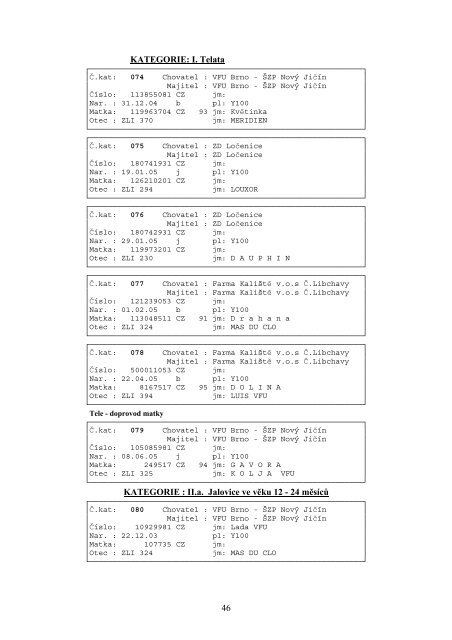 Katalog zvÃ­Åat 2005.pdf, 901 kB - ÄeskÃ½ svaz chovatelÅ¯ masnÃ©ho skotu