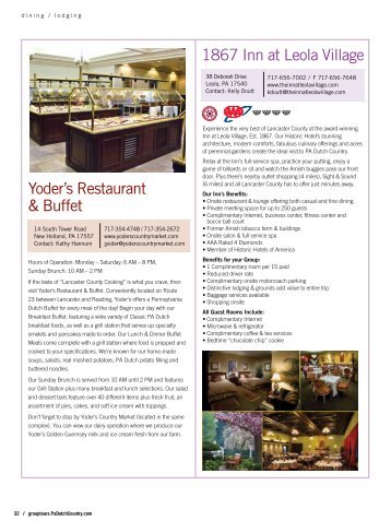 Yoder's Restaurant - Group Tours - Lancaster County