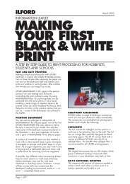 Making your first black and white print - the ILFORD PHOTO Website